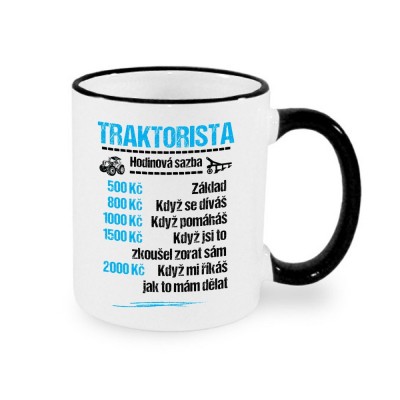 Hrnek Traktorista - sazba